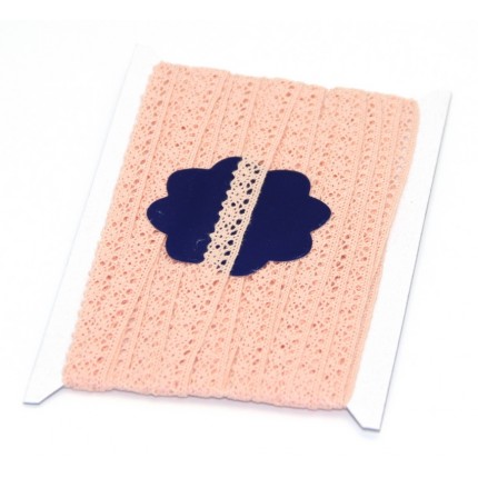 Кружевная лента «Рукоделие» KL-1001/3 10мм х 10м (цвет: светло-коралловый) (арт. Кружевная лента «Рукоделие» KL-1001/3 10мм х 10м (цвет: светло-коралловый))