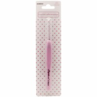 Рукоделие KVRR3.0 Крючок алюминиевый с прорезиненной ручкой, розовый, 3.0мм 