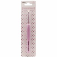 Рукоделие KVRR4.5 Крючок алюминиевый с прорезиненной ручкой, розовый, 4.5мм 