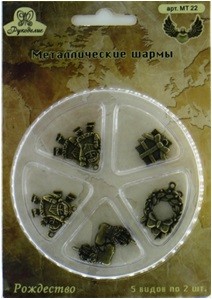 Металлическая подвеска-шарм "Рукоделие" MT 22"Рождество" (арт. Металлическая подвеска-шарм "Рукоделие" MT 22"Рождество")
