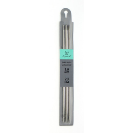 Спицы носочные 5шт. металл SNM-20, 1.2 мм, 20см