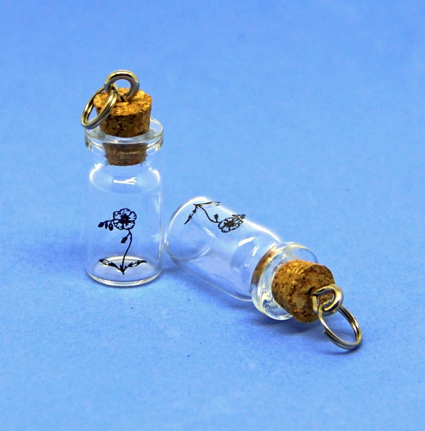 Стеклянные бутылочки с пробкой, 1,0 мл. (Рукоделие, арт. US-21) купить ...