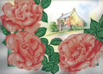 Чайные розы, 33х45 см - 8 цветов (арт. Чайные розы, 33х45 см - 8 цветов)