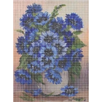 Русская сказка ЧБ-Н-010 Синие цветы, 33х45 см - 10 цветов 