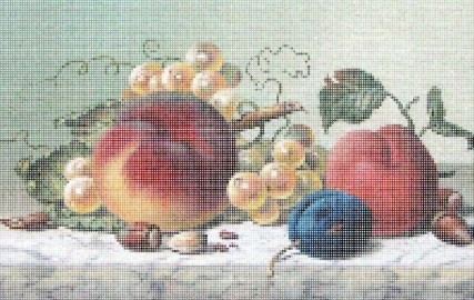 Персики и виноград, 33х45 см - 12 цветов (арт. ЧБ-Н-022)