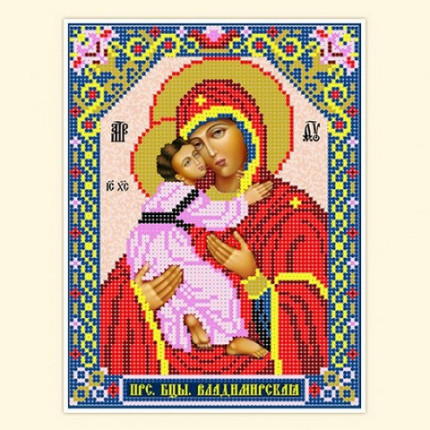 Набор для вышивания МБН-010 Владимирская икона Пресвятой Богородицы