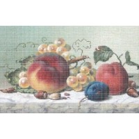 Русская сказка Персики и виноград, 33х45 см - 12 цветов Персики и виноград, 33х45 см - 12 цветов 