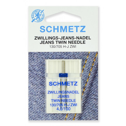 Иглы для джинсы двойные 130/705H-J ZWI № 100/4.0, 1 шт. Schmetz 0706911 (арт. Иглы для джинсы двойные 130/705H-J ZWI № 100/4.0, 1 шт. Schmetz 0706911)