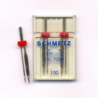Schmetz Иглы двойные SCHMETZ 130/705H ZWIHO 100, для мережки Иглы SCHMETZ 130/705H ZWIHO 100, двойные, для мережки, 2 шт. 