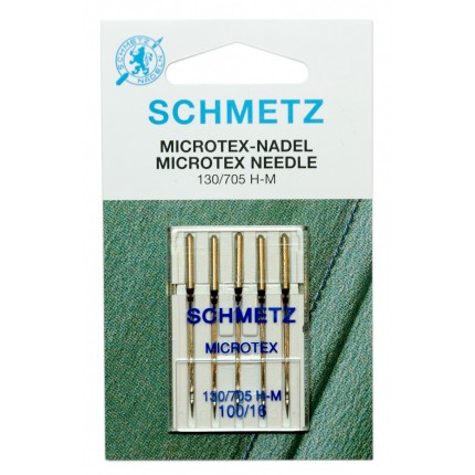 Иглы микротекс 130/705H-M № 100/16, 5 шт. Schmetz 0702285  (особо острые) (арт. Иглы микротекс 130/705H-M № 100/16, 5 шт. Schmetz 0702285  (особо острые))