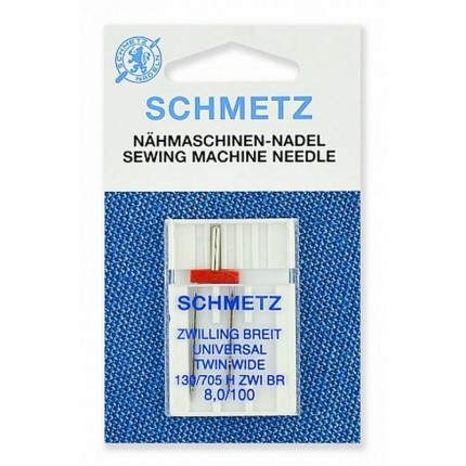 Иглы стандартные двойные Schmetz 130/705H ZWI BR № 100/8.0, 1 шт. (арт. Иглы стандартные двойные Schmetz 130/705H ZWI BR № 100/8.0, 1 шт.)
