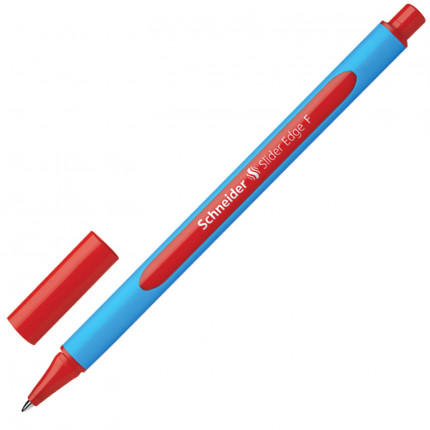 Ручка шариковая SCHNEIDER (Германия) "Slider Edge F", КРАСНАЯ, трехгранная, узел 0,8 мм, линия письма 0,4 мм, 152002 (арт. 152002)