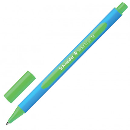 Ручка шариковая SCHNEIDER (Германия) "Slider Edge M", ЗЕЛЕНАЯ, трехгранная, узел 1 мм, линия письма 0,5 мм, 152104 (арт. 152104)