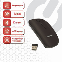 SONNEN 512646 Мышь беспроводная SONNEN M-243, USB, 1600 dpi, 4 кнопки, оптическая, цвет черный, 512646 