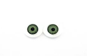 Глазки овальные № 8 , 11 мм *15 мм, упак./6шт., цв. зеленый (арт. 23420)