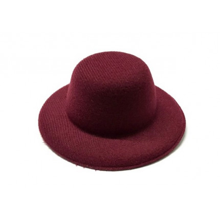 Шляпа круглая ( 8 см) уп=1шт цв. бордовый (арт. 26674)