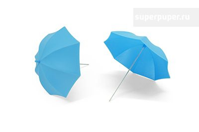 Зонтик 2014 пластик, 130*130*130мм, 2шт/упак., цв.голубой (арт. 28418)
