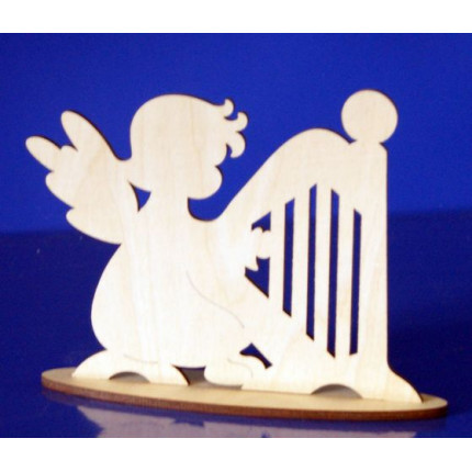 Ангел с арфой на подставке 15 см (арт. 047069)