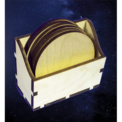 Коробочка с подставками под горячее (круг) (арт. 050965)