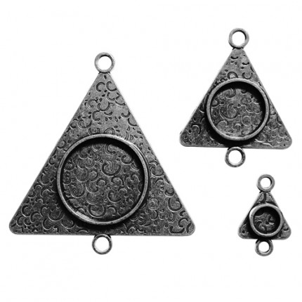 Заготовка для украшения Треугольники 3 (Серебро) (арт. 004s)