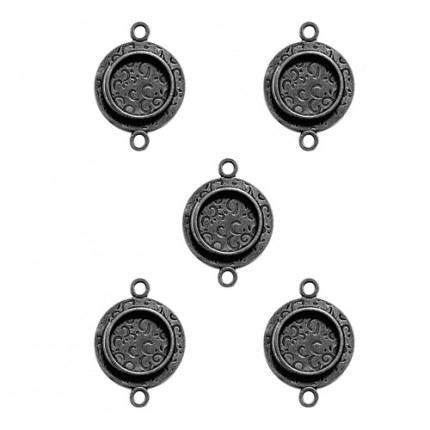 Заготовка для украшения Круги 1 - 5шт (Серебро) (арт. 501s)