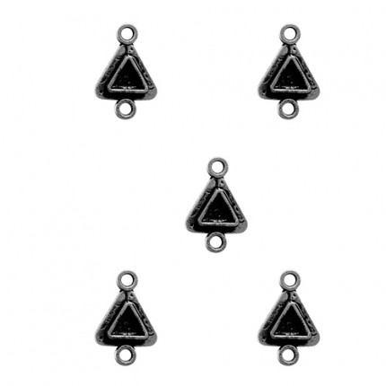 Заготовка для украшения Треугольники 2 - 5шт (Серебро) (арт. 503s)