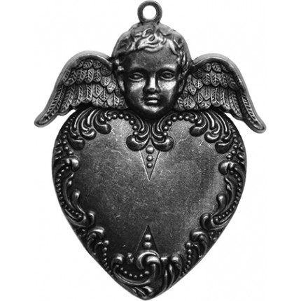 Заготовки для украшений «Heart Angel» (Серебро) (арт. GL2-001S)