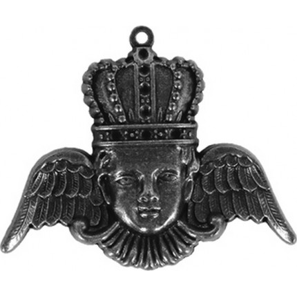 Заготовки для украшений «Crowned Angel - Silver» (Серебро) (арт. GL2-004S)
