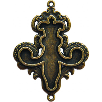 Заготовки для украшений «Fleur Bezel-Large-Bronze» (Бронза) (арт. GLLB-002G)