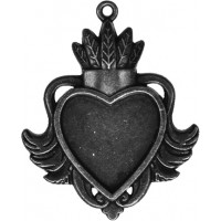 Spellbinders GLSB-001S Заготовки для украшений «Heart Bezel-Small - Silver» (Серебро) 
