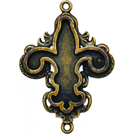 Заготовки для украшений «Fleur Bezel-Small-Bronze» (Бронза) (арт. GLSB-002)