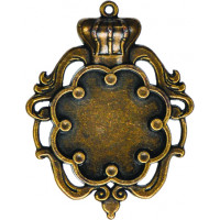Spellbinders GLSB-003 Заготовки для украшений «Crown Bezel-Small-Bronze» (Бронза) 
