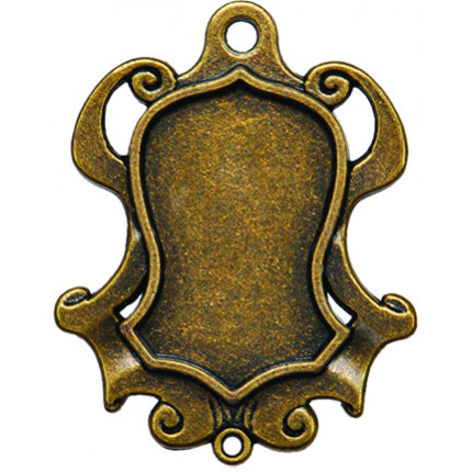 Заготовки для украшений «Shield Bezel-Small-Bronze» (Бронза) (арт. GLSB-006)