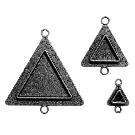 Заготовка для украшения Треугольники 2 (Серебро) (арт. MB2-003S)
