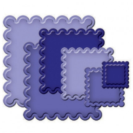 Набор ножей Spellbinders® Nestabilities® "Классические квадраты с фестонами большие" (арт. S4-127)