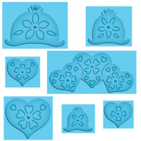 Spellbinders S4-381_1 Набор ножей Spellbinders® Enhanceabilities® "Сердца и цветы" 