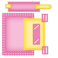 Spellbinders S5-134_1 Набор ножей Nestabilities® Card Creator "A2 Необычные марки" 
