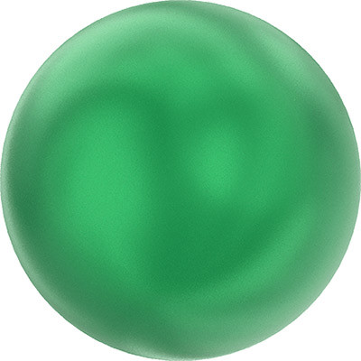 Бусина стеклянная "Сваровски" 5810 10 мм 5 шт в пакете под жемчуг кристалл изумрудный (eden green 2014) (арт. 5810)