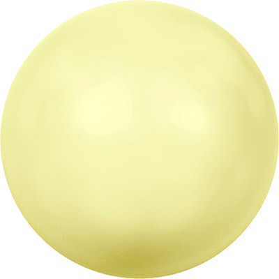 Бусина стеклянная "Сваровски" 5810 10 мм 5 шт в пакете под жемчуг кристалл нежно-желтый (yellow 945) (арт. 5810)