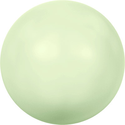 Бусина стеклянная "Сваровски" 5810 10 мм 5 шт в пакете под жемчуг кристалл нежно-салатовый (green 967) (арт. 5810)