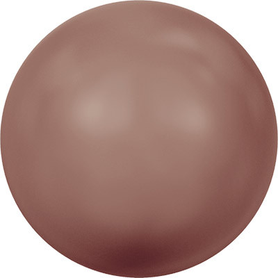Бусина стеклянная "Сваровски" 5810 10 мм 5 шт в пакете под жемчуг кристалл розово-коричневый (VEBRP 951) (арт. 5810)
