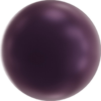 Бусина стеклянная "Сваровски" 5810 10 мм 5 шт в пакете под жемчуг кристалл т.пурпурный (elderberry 2019) (арт. 5810)