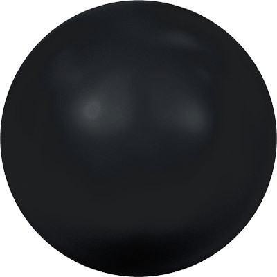 Бусина стеклянная "Сваровски" 5810 10 мм 5 шт в пакете под жемчуг кристалл черный (mystic black 335) (арт. 5810)