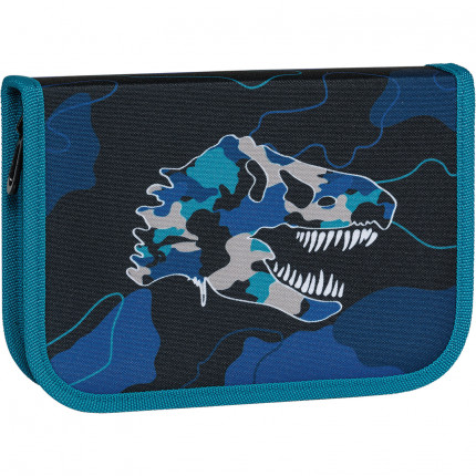 Пенал TIGER FAMILY без наполнения, 1 отделение, 2 откидные планки, "Dino Expedition", 20х14х4 см, 270248