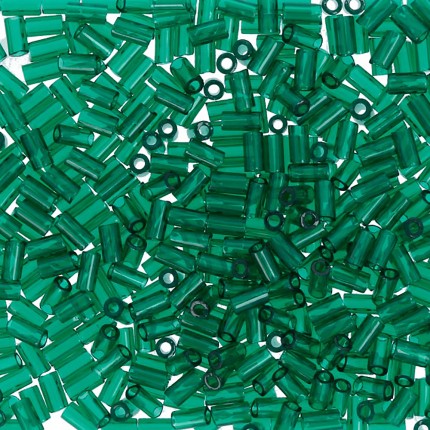 Бисер TOHO стеклярус BUGLE №1 3 мм 5 г №0939 т.зеленый