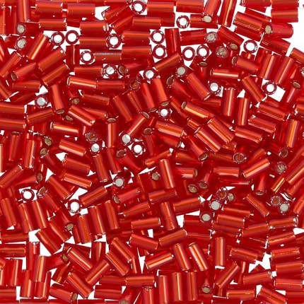 Бисер TOHO стеклярус BUGLE №4 3 мм 5 г №0025C красный