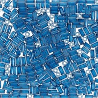 TOHO  Бисер TOHO стеклярус BUGLE №4 3 мм 5 г №0347 синий 