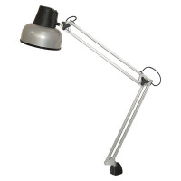 ТРАНСВИТ  Светильник настольный "Бета", на струбцине, лампа накаливания/люминесцентная/светодиодная, до 60 Вт, серебристый, высота 70 см,Е27 