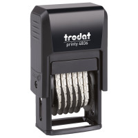 TRODAT 53199 Нумератор 6-разрядный, оттиск 15х3,8 мм, синий, TRODAT 4836, корпус черный, 53199 