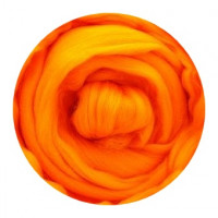 Шерсть тонкая мериносовая 100 г (Троицкая) Цвет 2410 апельсин